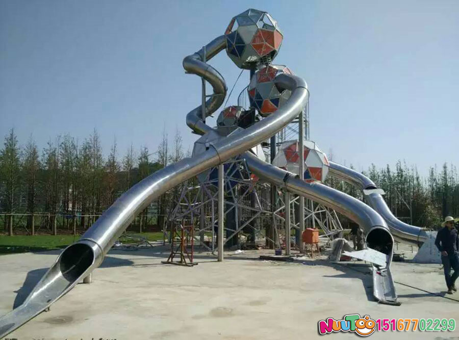 Diversión no estándar + tobogán combinado grande Tobogán de acero inoxidable Nanjing Vanke (9)