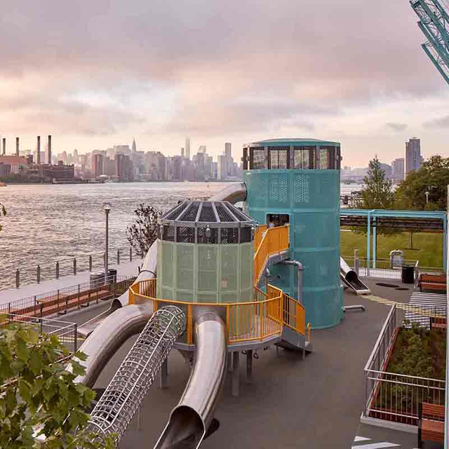 Equipo de juegos al aire libre de Nueva York Área de juegos Domino Park