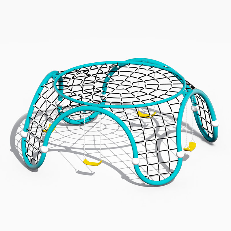 Escalador de telaraña con columpio