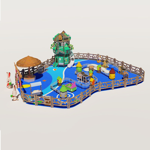 Patio de recreo con temas de conejo