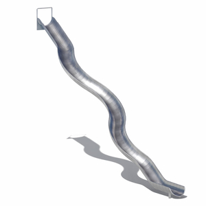 Tobogán inoxidable de tubo ondulado comercial para patio de juegos