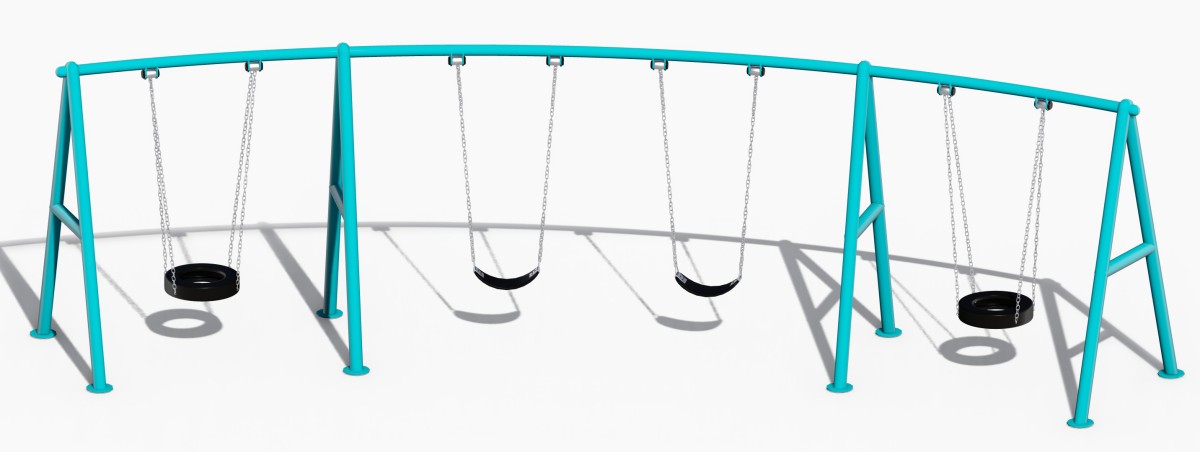 Columpio de metal para juegos infantiles (3)