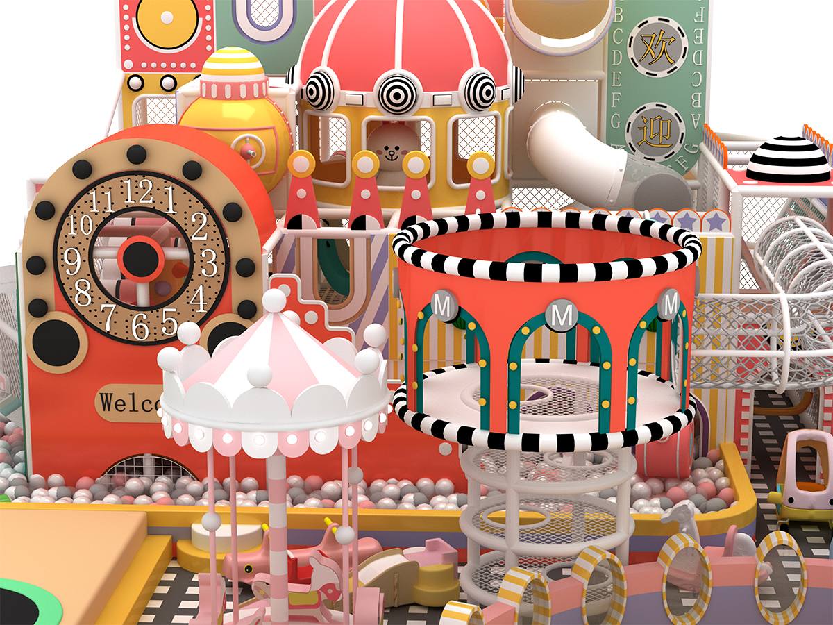 7.Gran &aacute;rea de juegos interior en colores pastel para centros comerciales (5)