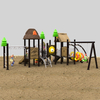 Patio de juegos de diapositivas al aire libre personalizable con la serie Thatch