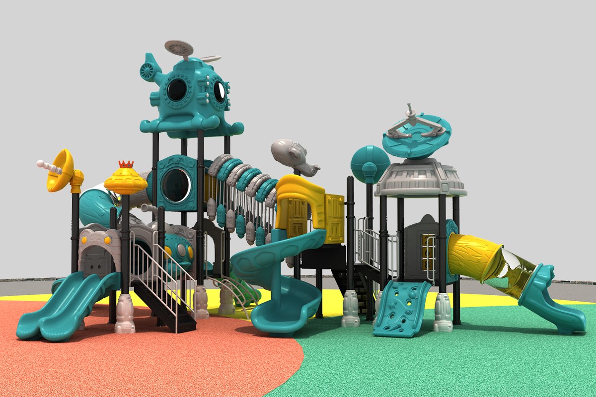 Space Airplane Playground Slide por diversión (2)