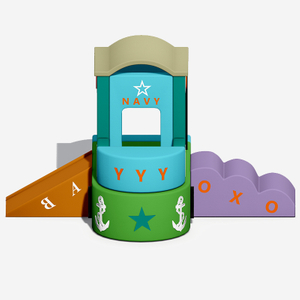 Equipo de juegos blandos para interiores: estructura para trepar con acolchado suave