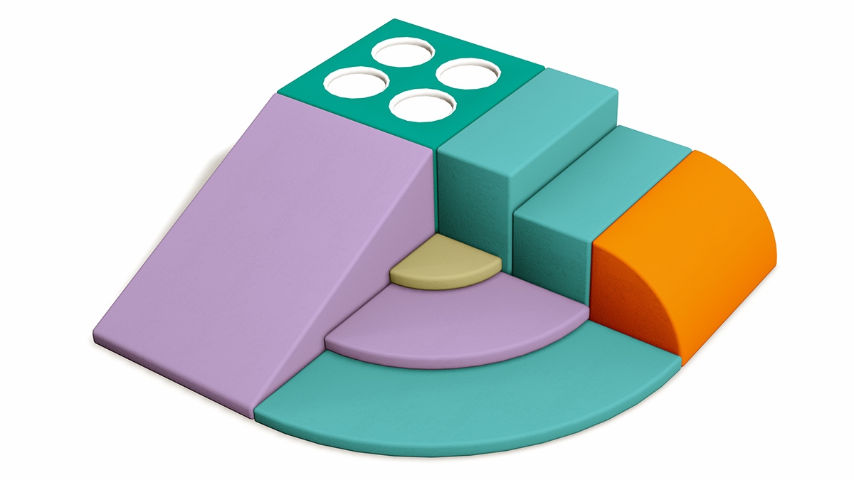 12. Modular Soft Play Area Equipment (4) 12. Equipo modular para área de juegos blandos (4)