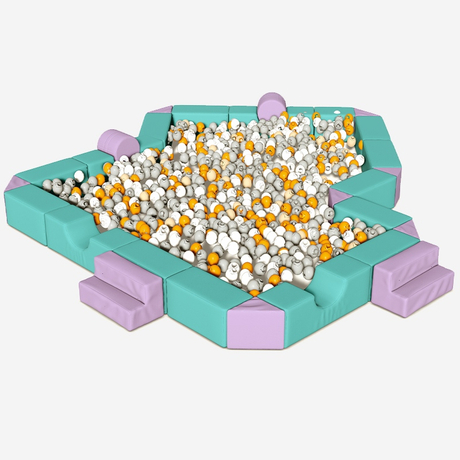 Piscina de bolas de juego suave interior personalizada con temática de forma irregular 