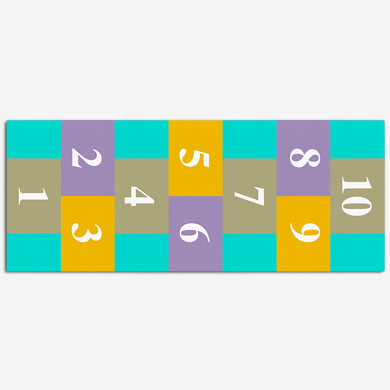 Tapetes de seguridad para juegos suaves de interior personalizados con temática numérica