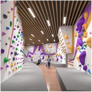 Muro de escalada interior personalizado para centros comerciales y gimnasios de búlder