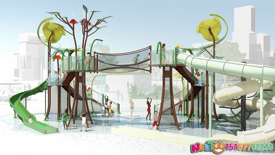 Tobogán acuático + Equipo de diversión acuática + Instalaciones de juegos infantiles (4)