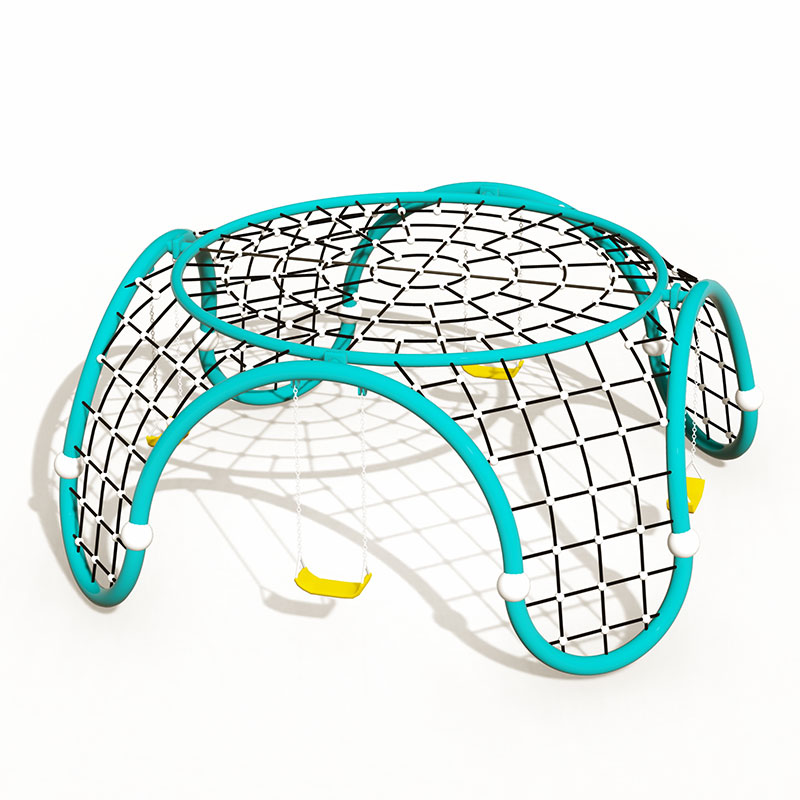 Escalador de telaraña con columpio