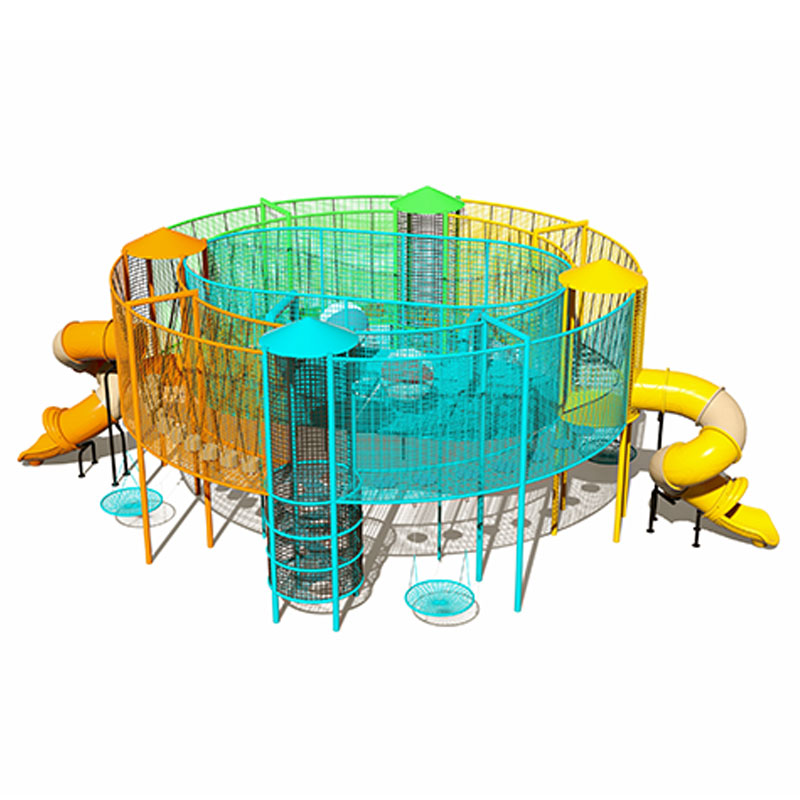 Juego de columpios para parque de trampolín de cuerda