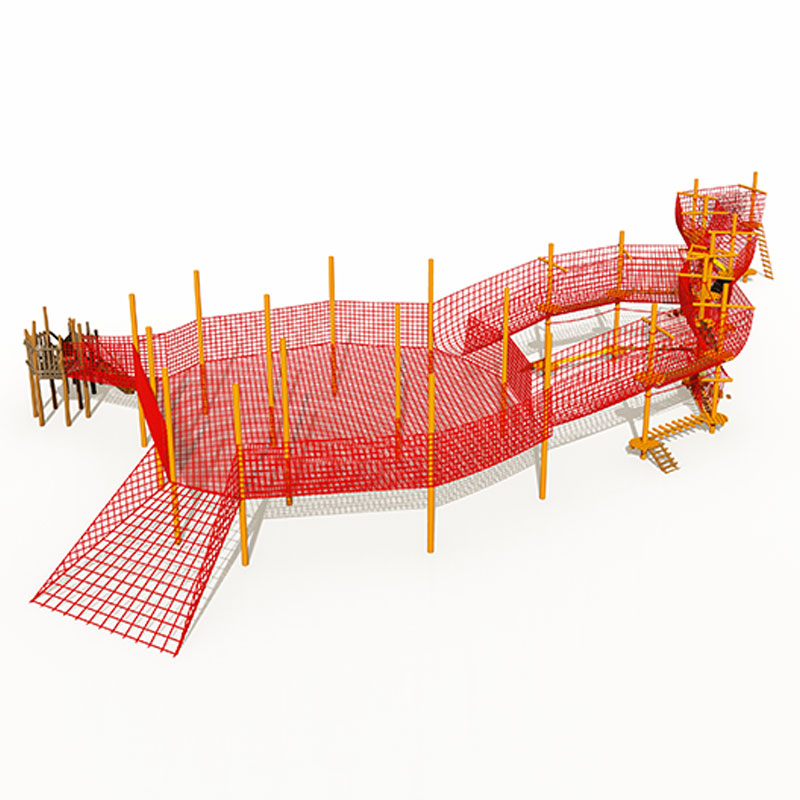 Escalador de trampolín con red de cuerda para exteriores para niños