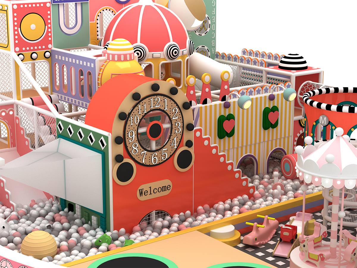 7.Gran &aacute;rea de juegos interior en colores pastel para centros comerciales (6)