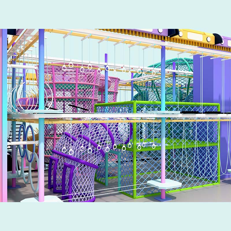 Curso interior ecológico de cuerdas altas para centros comerciales y parques infantiles