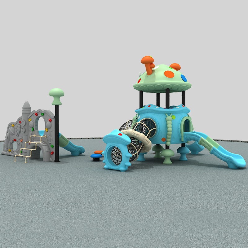 Tobogado de juegos de hongos al aire libre duradero para el patio de recreo para niños