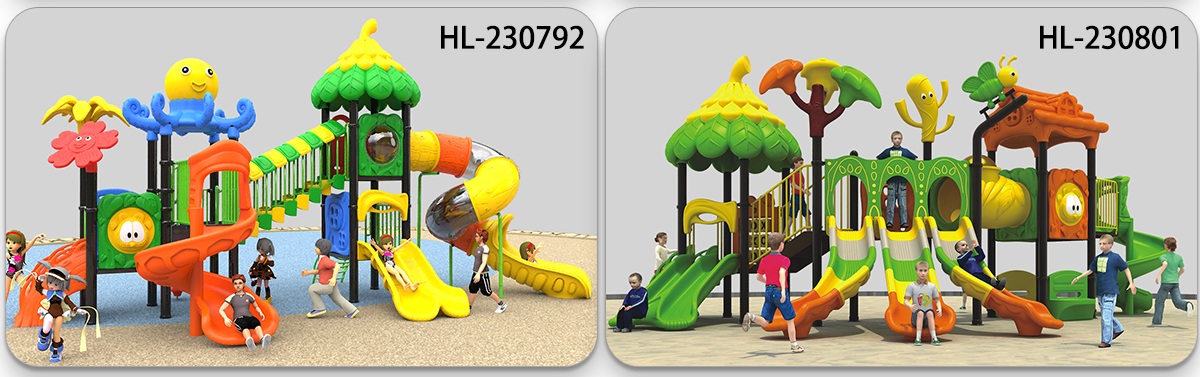 Tobogados de juegos de plástico HDPE duraderos (4) 