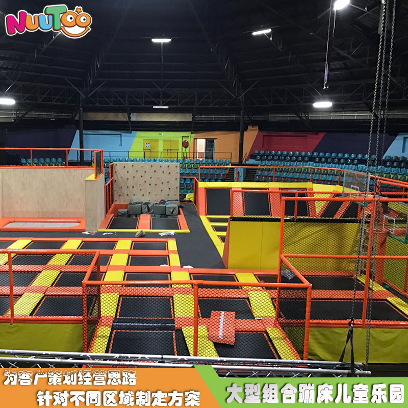 Exhibición de caso real del fabricante de trampolines de parque interior grande LT-BC001