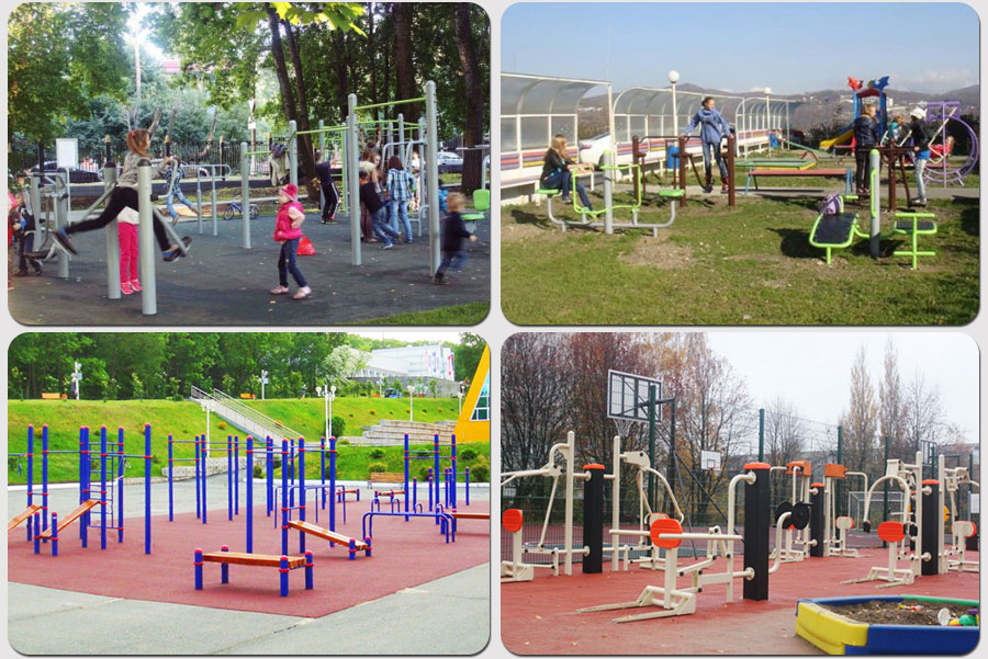 Ruta de fitness + equipo de fitness + equipo de fitness al aire libre + equipo de fitness para mediana edad _12