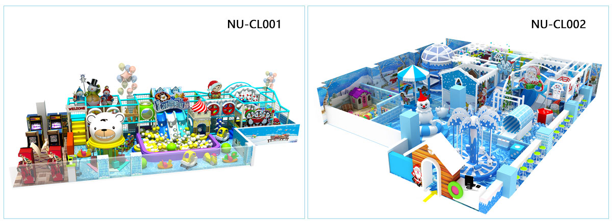 Parque infantil cubierto con tema de nieve (1)