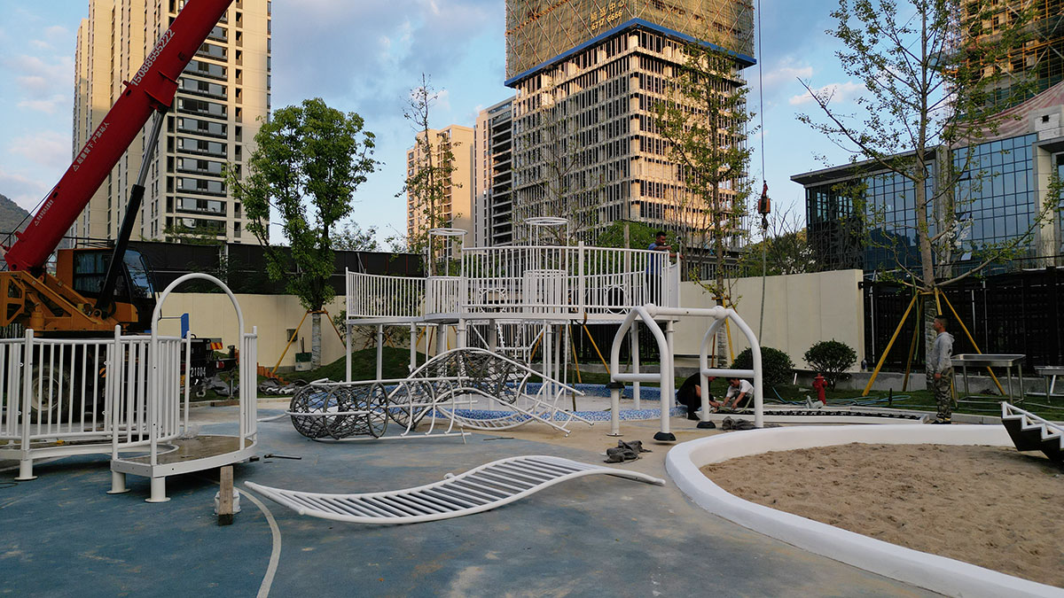 Outdoor playground equipment installation (1)