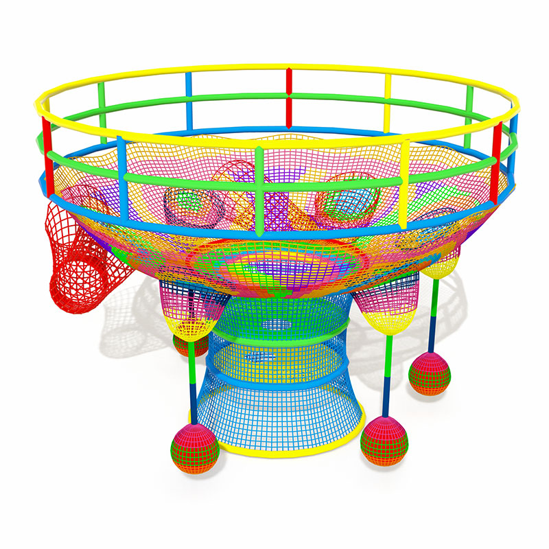 Juego de patio de juegos para escalar con cuerda de mini trampolín
