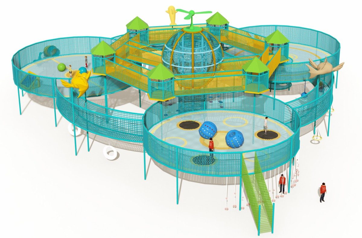 15. Estructura de patio de juegos de cuerda grande -3