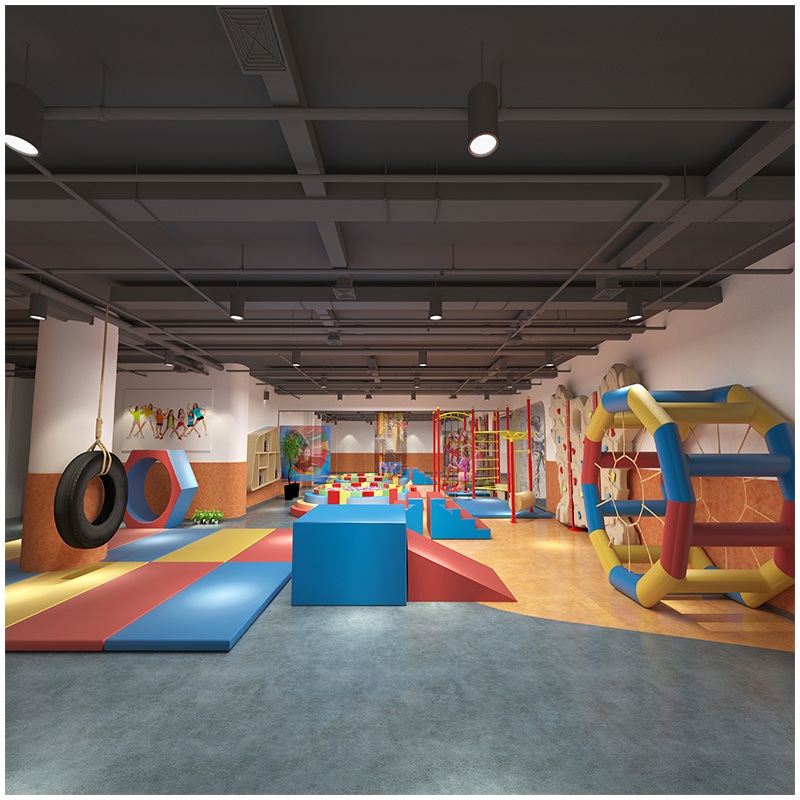 Equipo de entrenamiento para carreras de obstáculos en interiores apto para familias