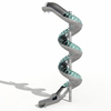 Toboganes en espiral para parques infantiles de acero inoxidable