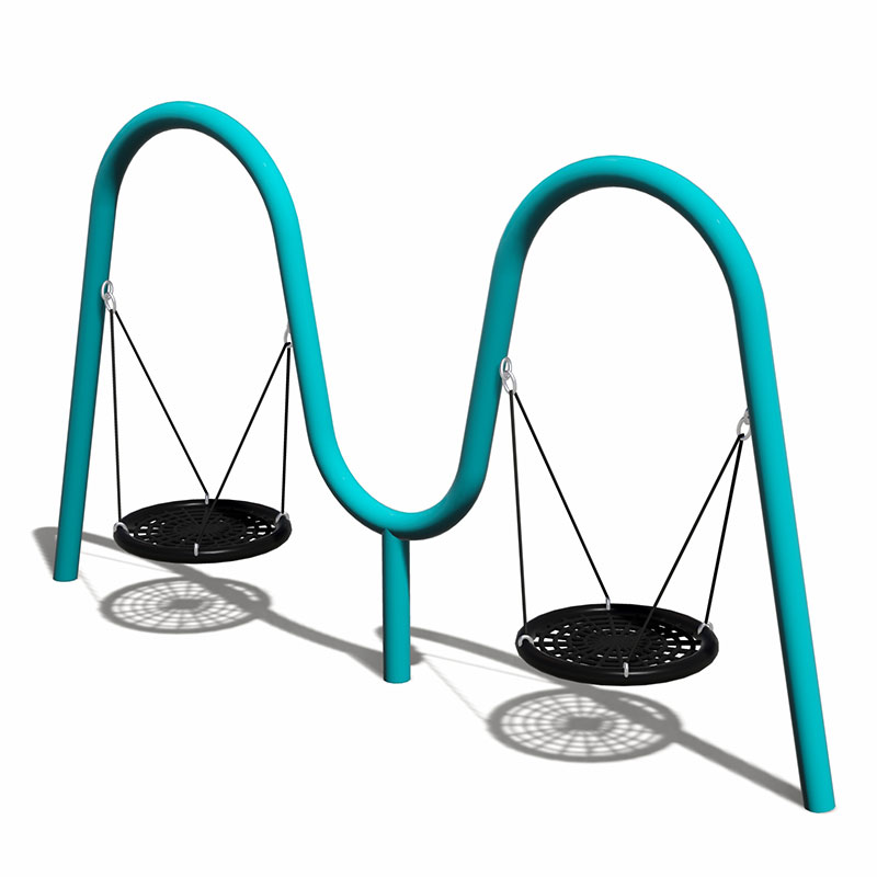 Columpio para niños de tubo galvanizado Construcción robusta para juego activo