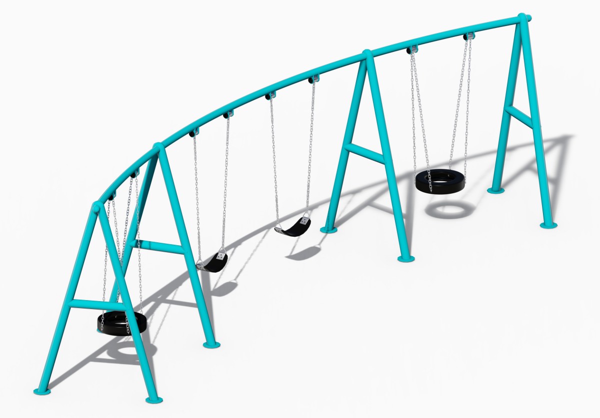 Columpio de metal para juegos infantiles (4)