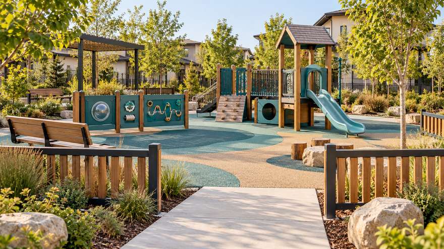 Planificación de parques infantiles comunitarios adaptados a los niños: espacio, supervisión y uso compartido