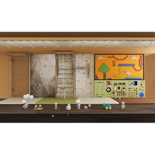 Sistema de muro de escalada interior para niños a medida