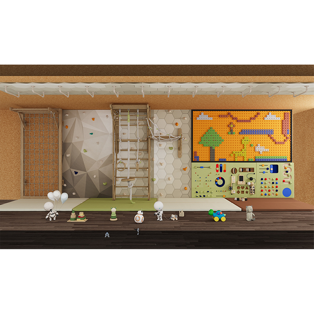 Sistema de muro de escalada interior para niños a medida