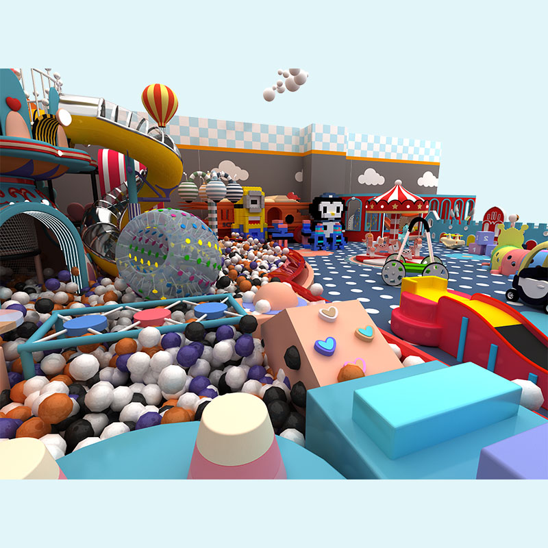 Parque infantil comercial Soft Play Resort de la serie Macaron