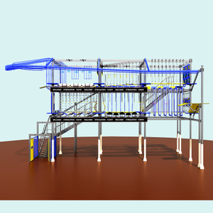 Curso comercial de cuerdas altas bajo techo para centros comerciales y campamentos juveniles