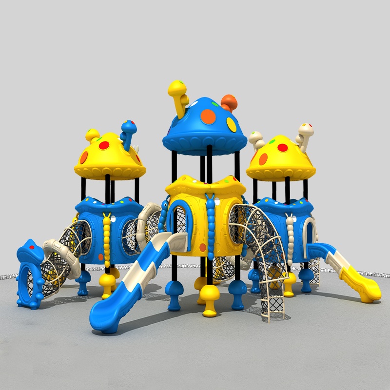 Diapositivas interactivas de hongos con características de escalada para parques