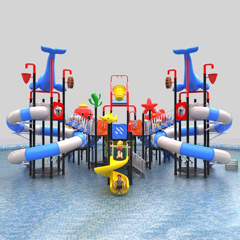 Emocionantes toboganes de juegos de agua para parques comerciales