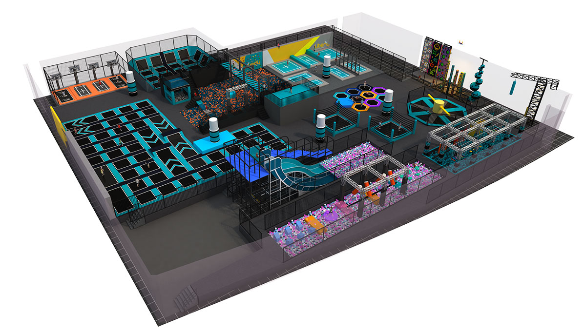 parque cubierto de trampolines para niños pequeños (7)