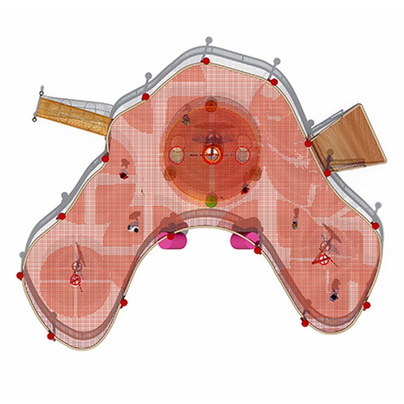 Volcano Adventure Net y trampolín escalador