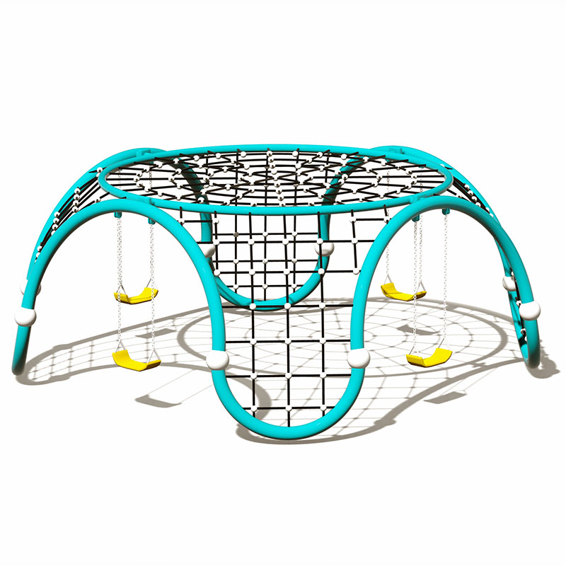 Escalador de telaraña con columpio