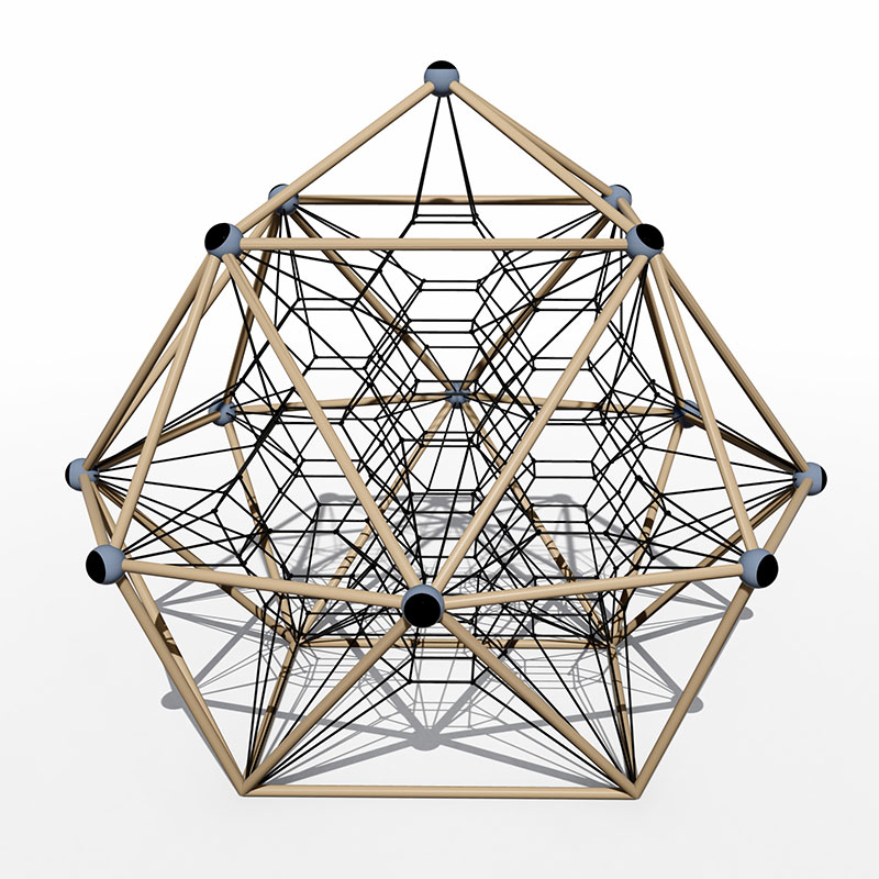 Escaladores de patio de metal geométricos