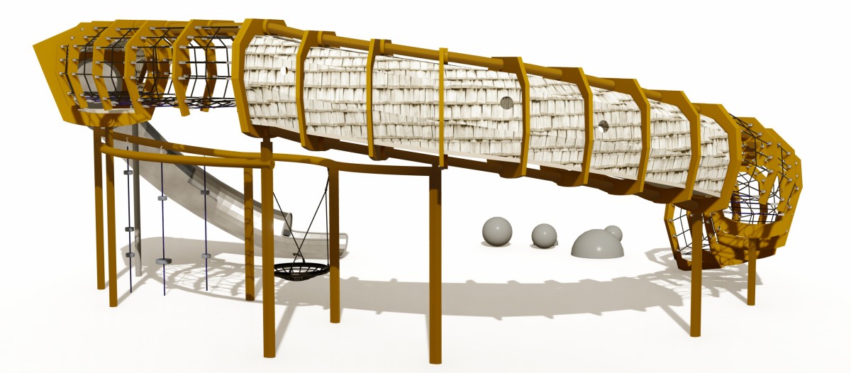 Juego de 2 toboganes y escalada al aire libre Dragon Bone