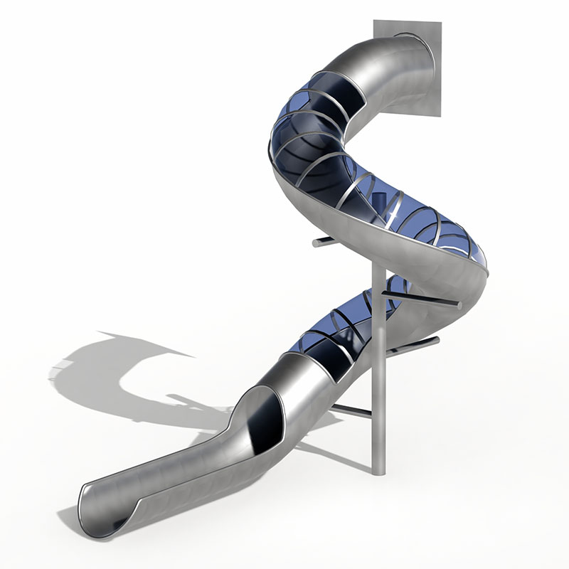 Toboganes de acero inoxidable en espiral para exteriores