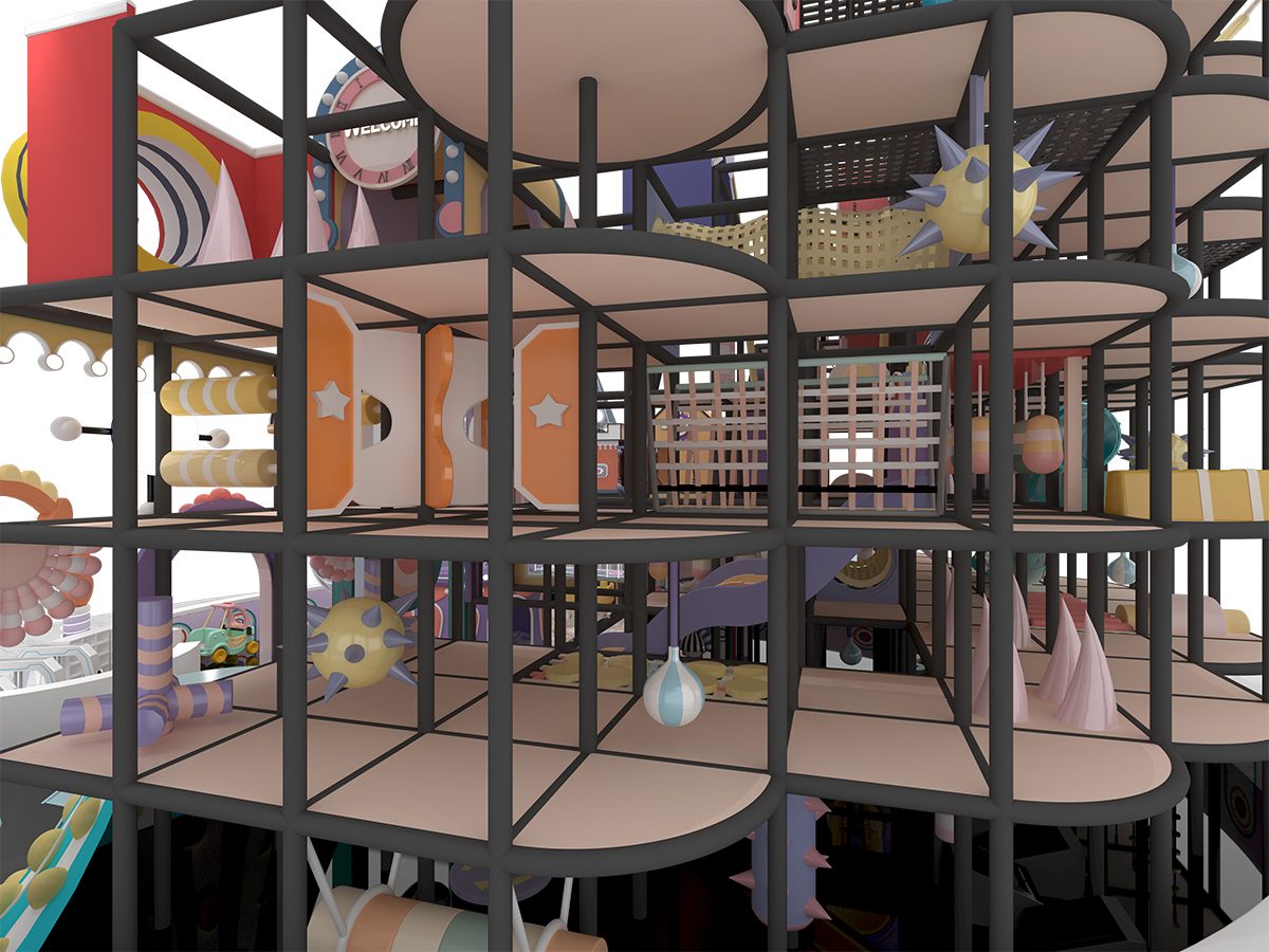 5.Estructura de juego interior para ni&ntilde;os Macaron Pastel (1)