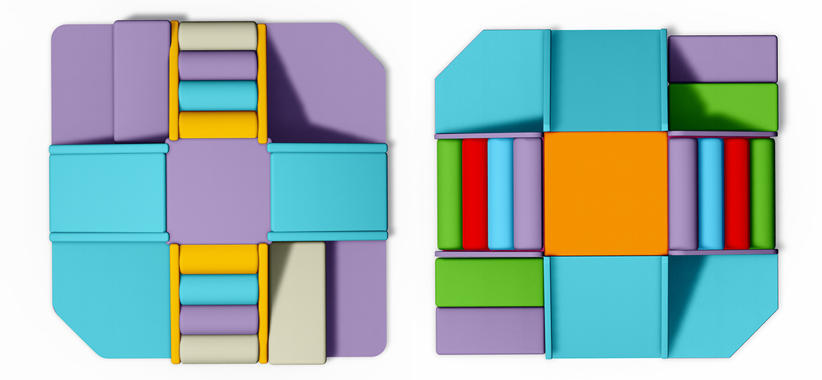 1. Equipo de &aacute;rea de juego suave (5)