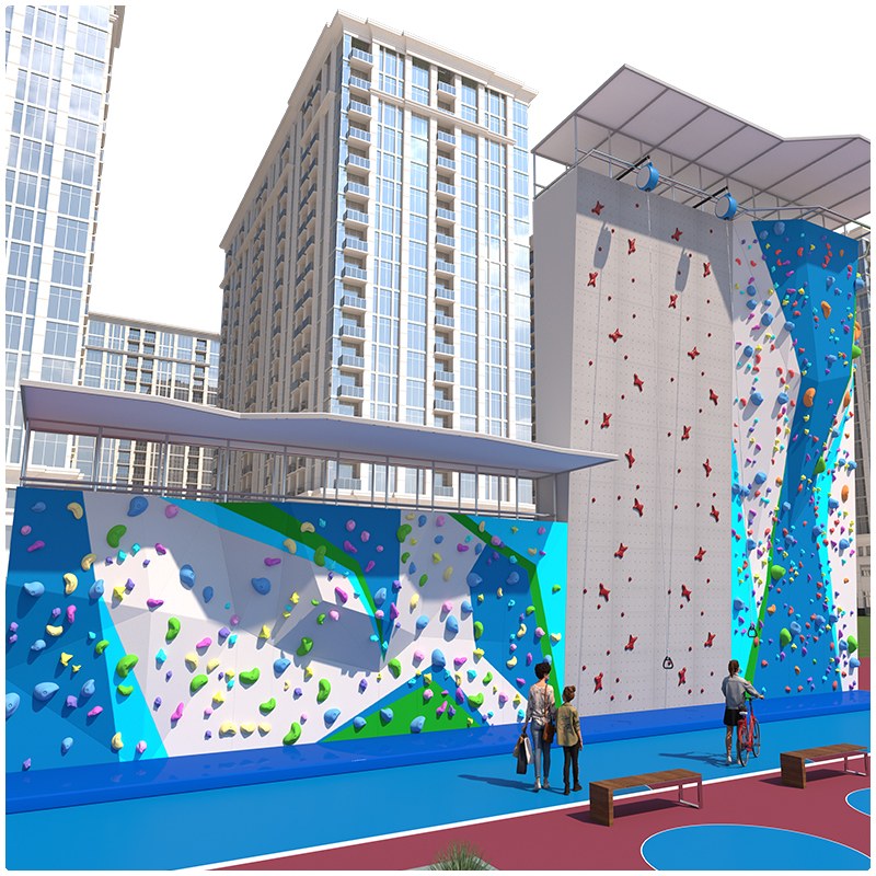 Muro de escalada interior modular de varias alturas | Escalada en el parque de aventuras