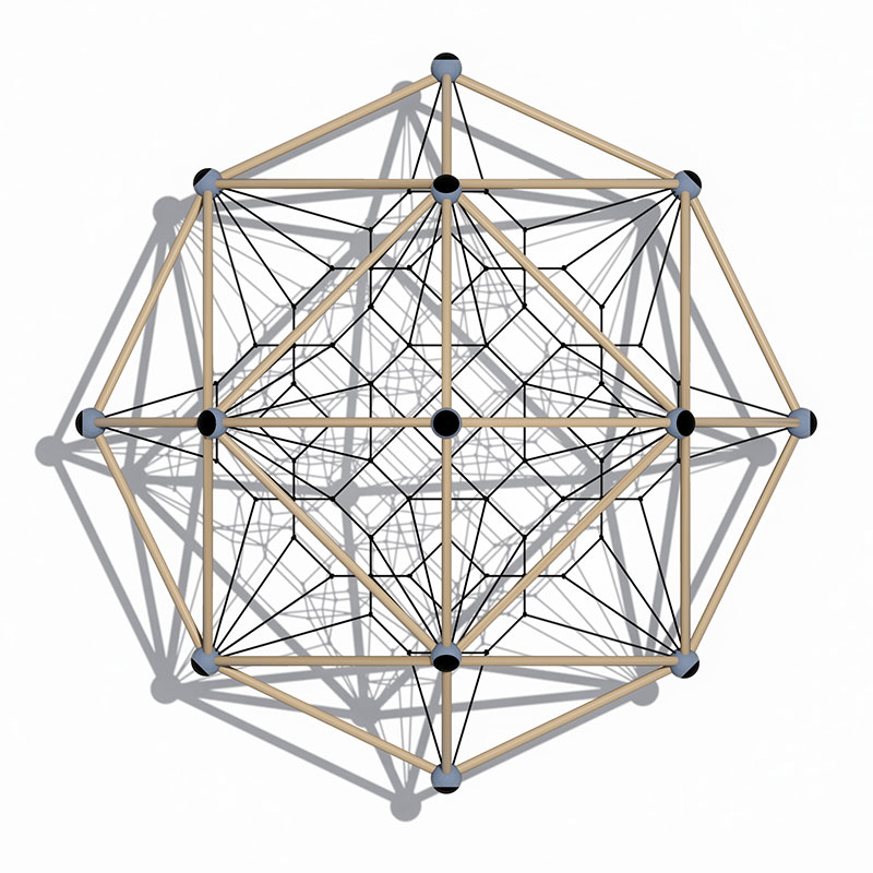 Escaladores de patio de metal geométricos