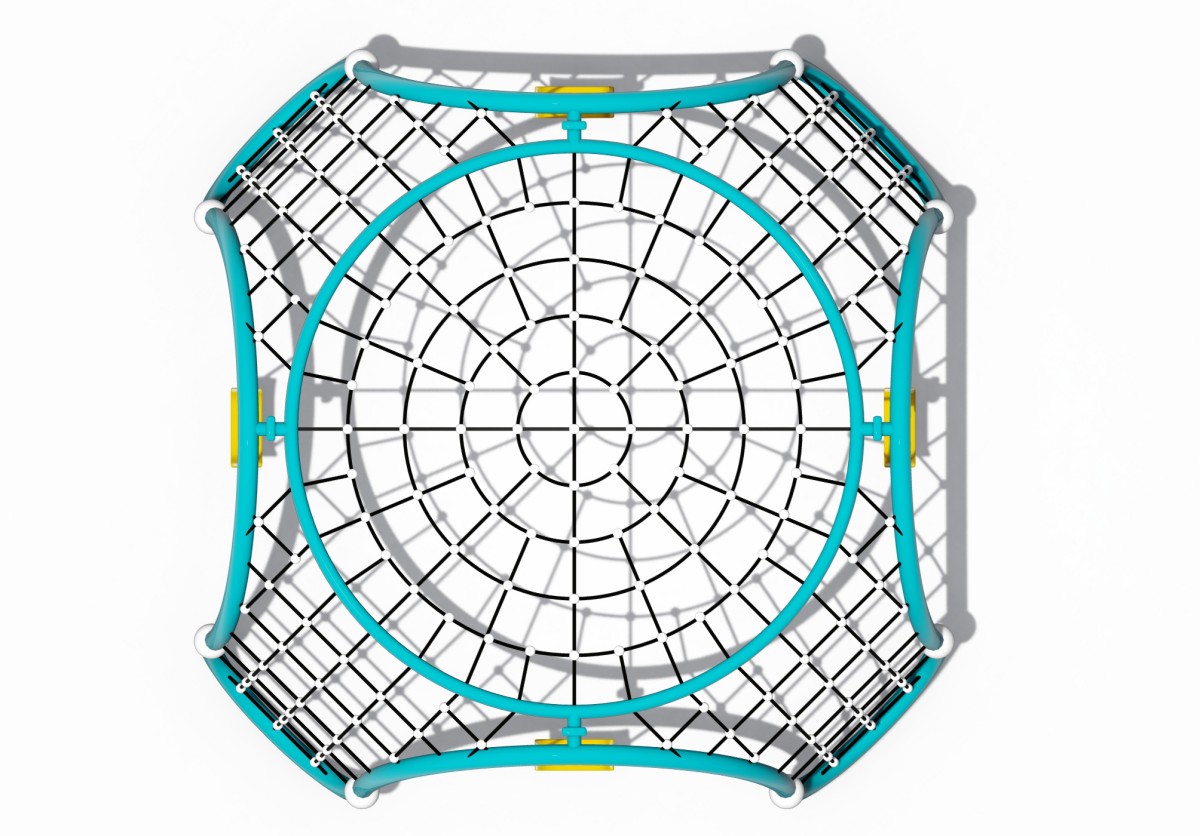 Visualizaci&oacute;n panor&aacute;mica del escalador de telara&ntilde;a con columpio Set-5